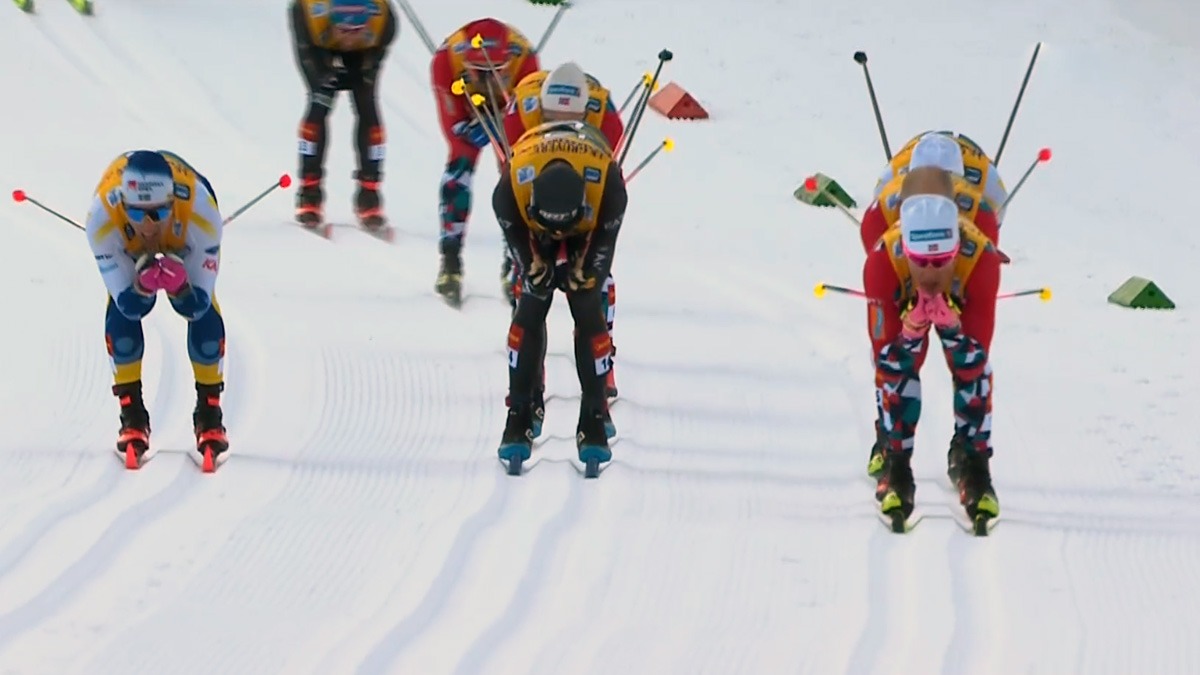 Calle Halvfarsson, Francesco De Fabiani, Johannes Klaebo - Val di Fiemme (Tour de Ski, Mass Start TC, 07/01/2023)