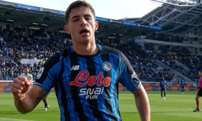 L'esultanza di Nikola Krstovic in Atalanta-Frosinone © Twitter